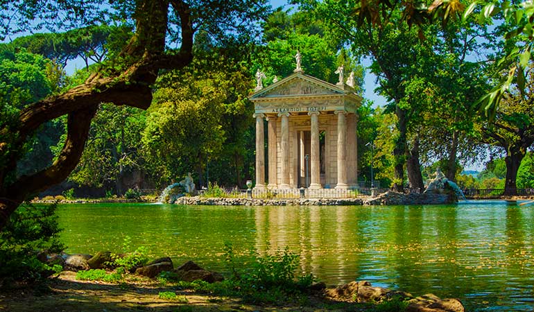 villa borghese summer in rome