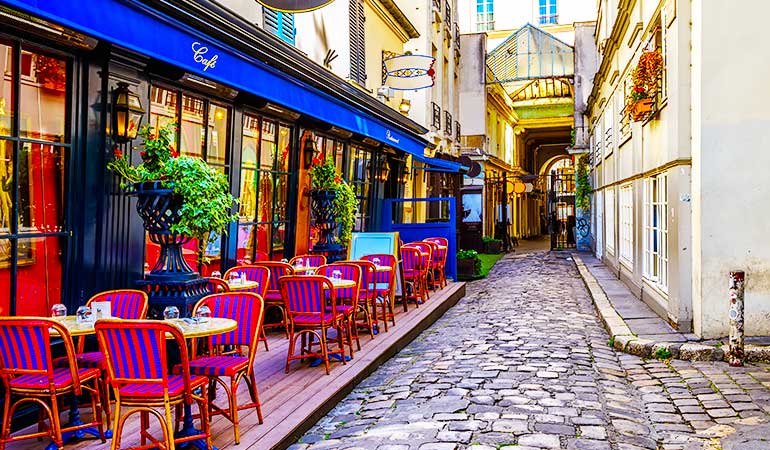 parisian street cafes