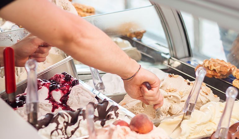 from rome to Florence gelato