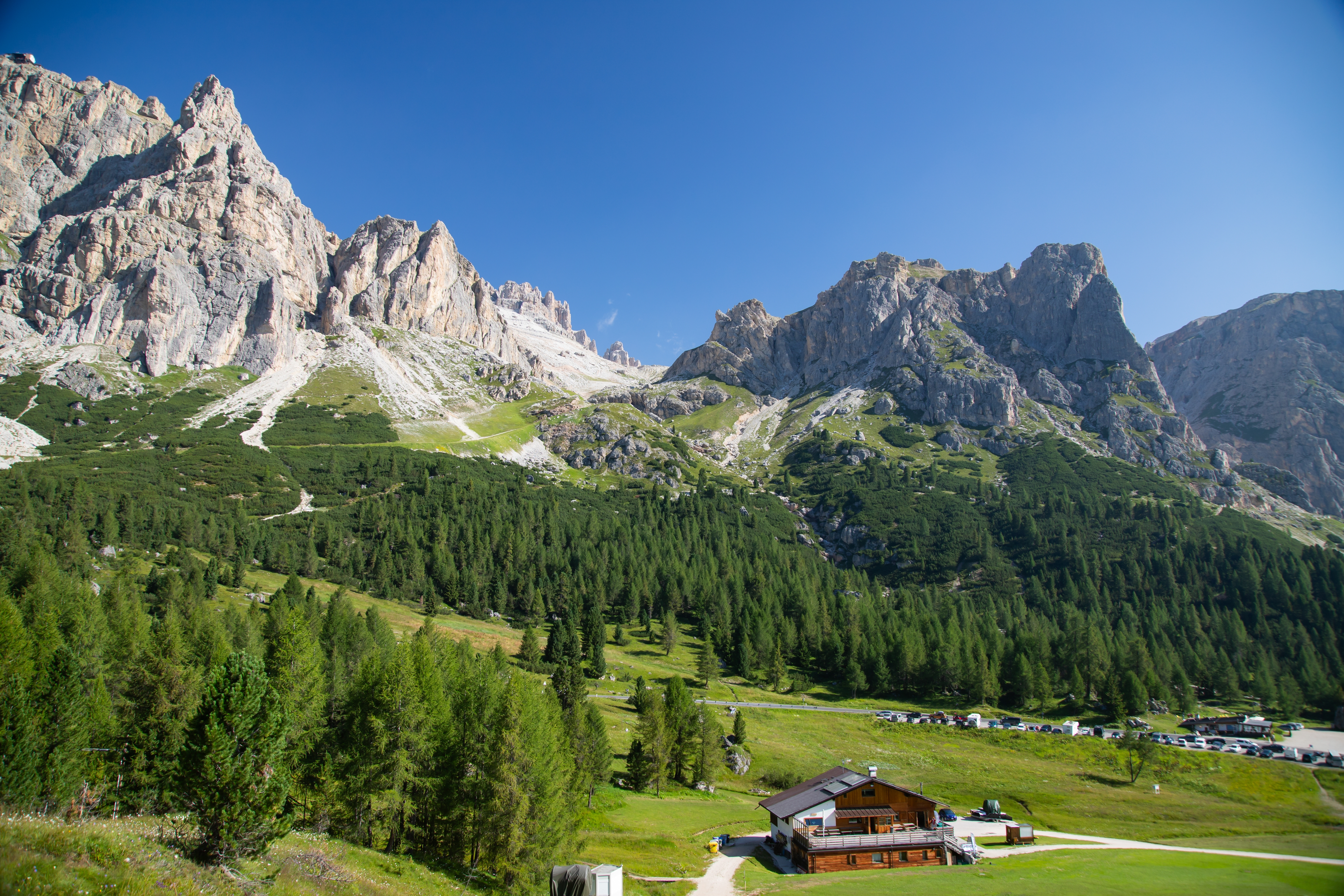 Rifugio Col Gallina near the Falzarego Pass in the  Dolomites