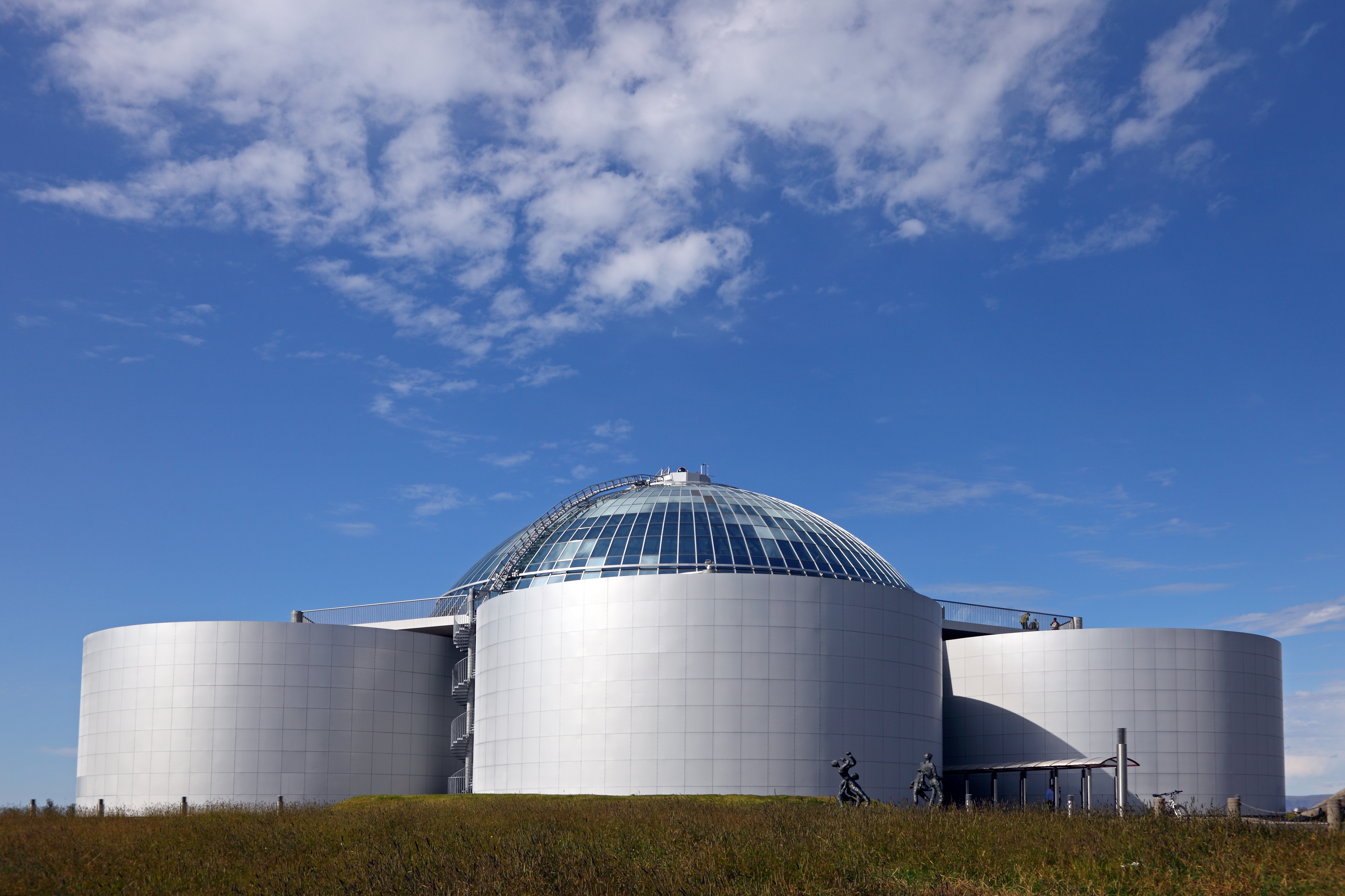 Futuristic Perlan museum in Reykjavik, Iceland