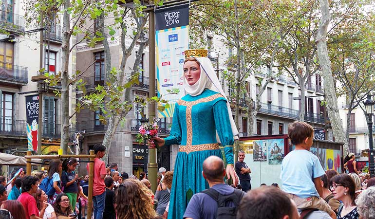 Barcelona September events la merce gegants
