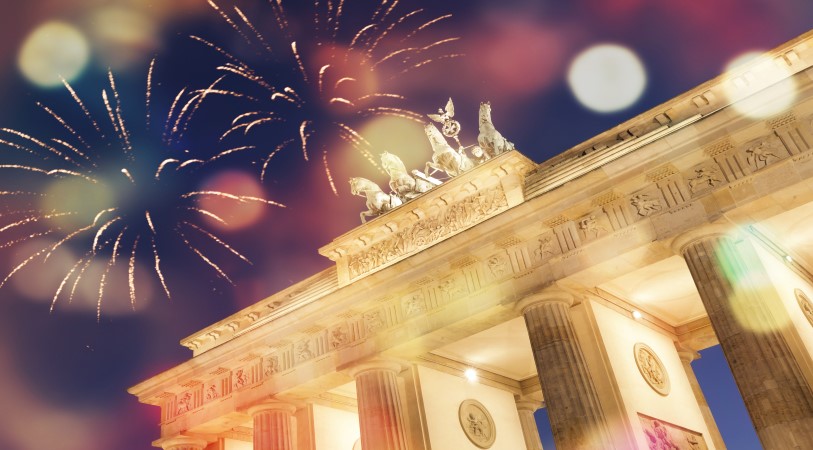Brandenburger Gate in Berlin for New Year