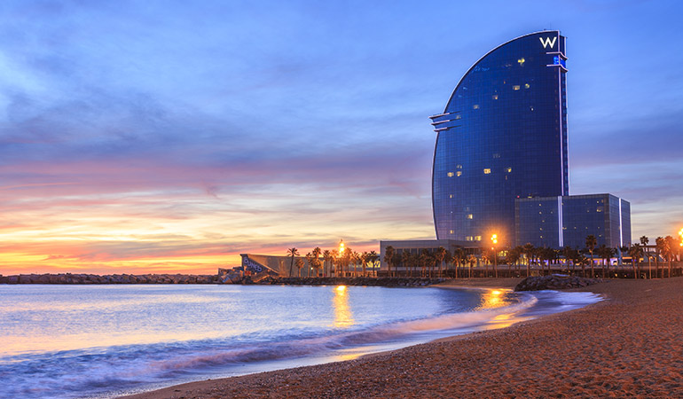 top rooftop bars in barcelona W hotel 