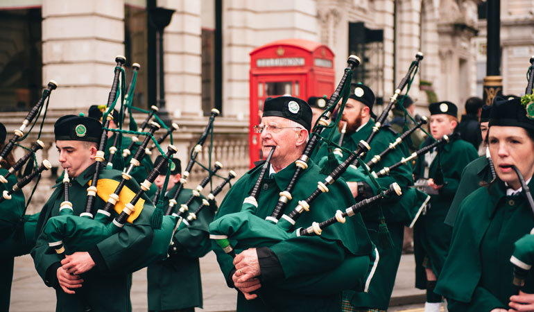 bagpipes st patrick's day 