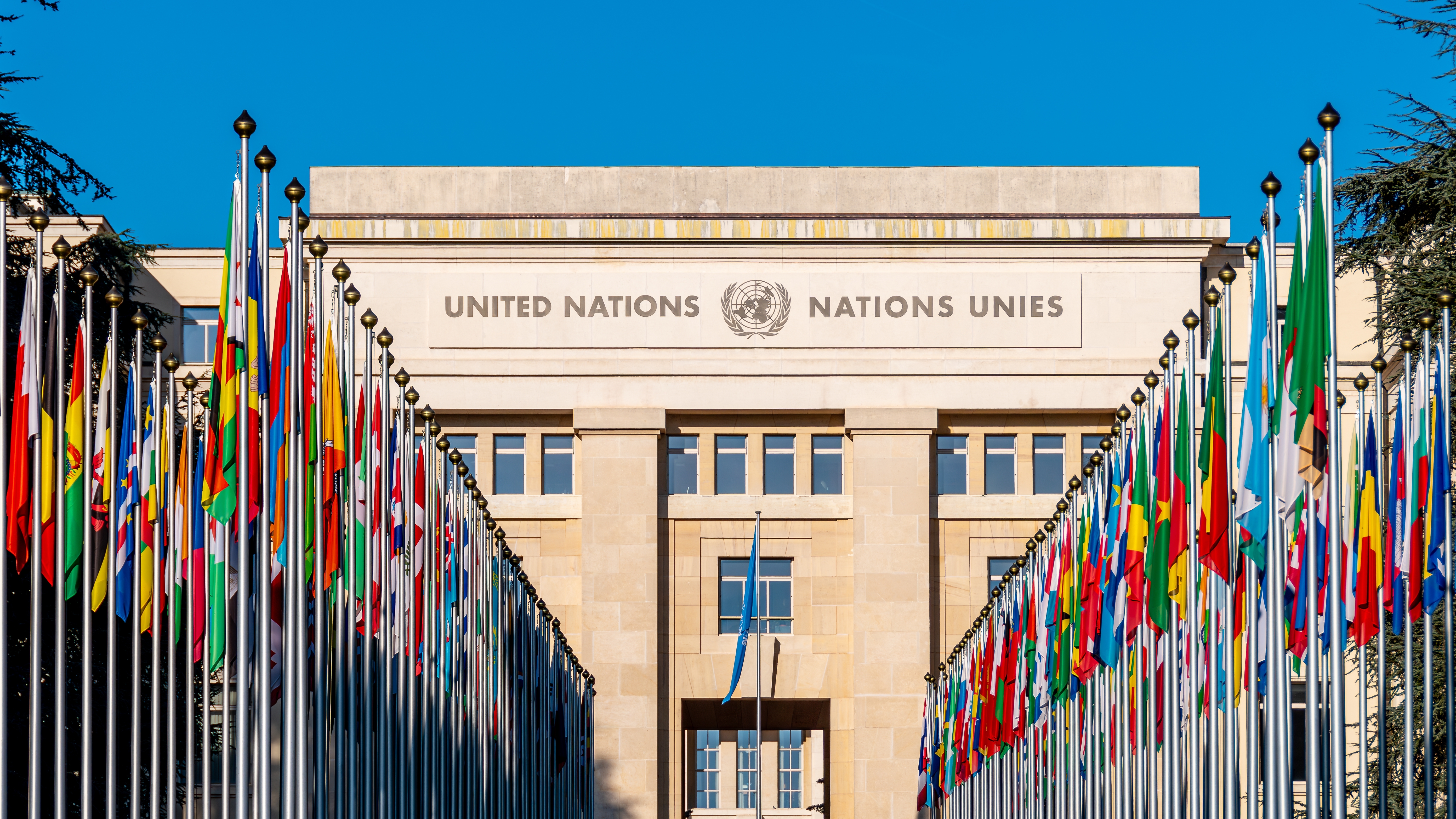 United Nations Building in Geneva, Switzerland