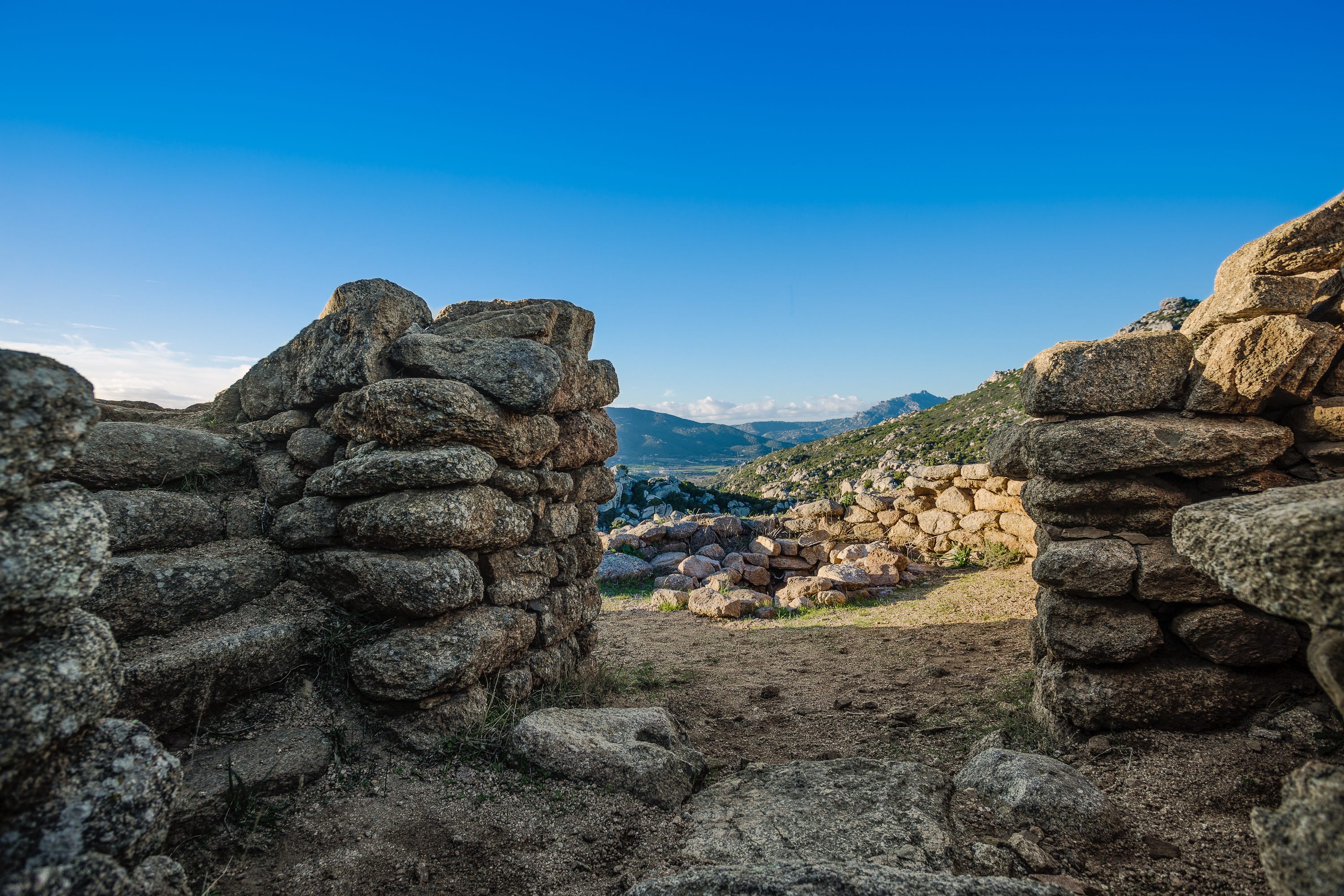 Nuraghe Riu Mulinu on Sardinia Island, Italy