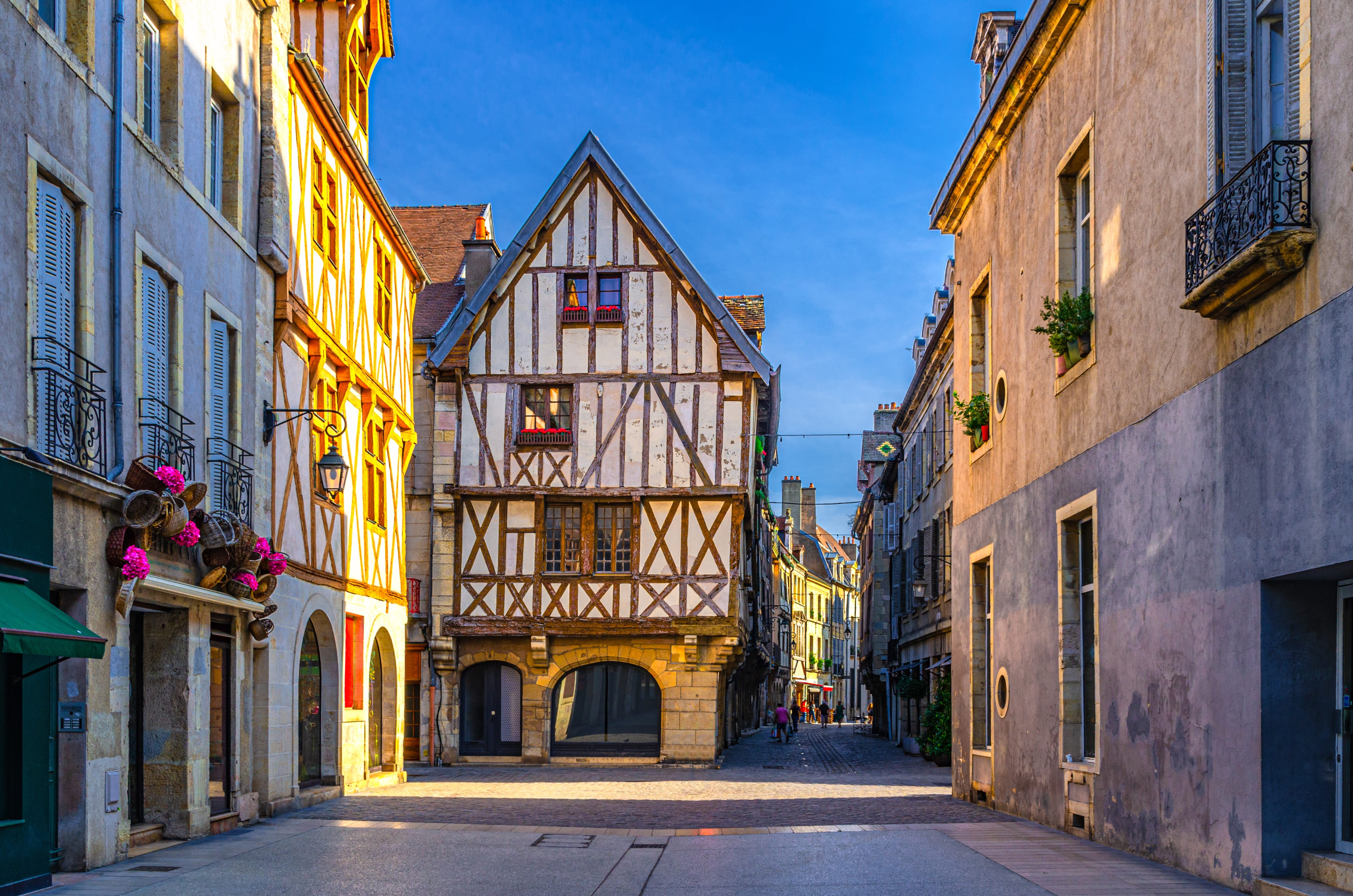 Medieval houses in Dijon, France