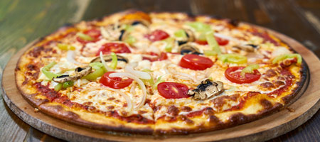 Fill up mouth with Pizza