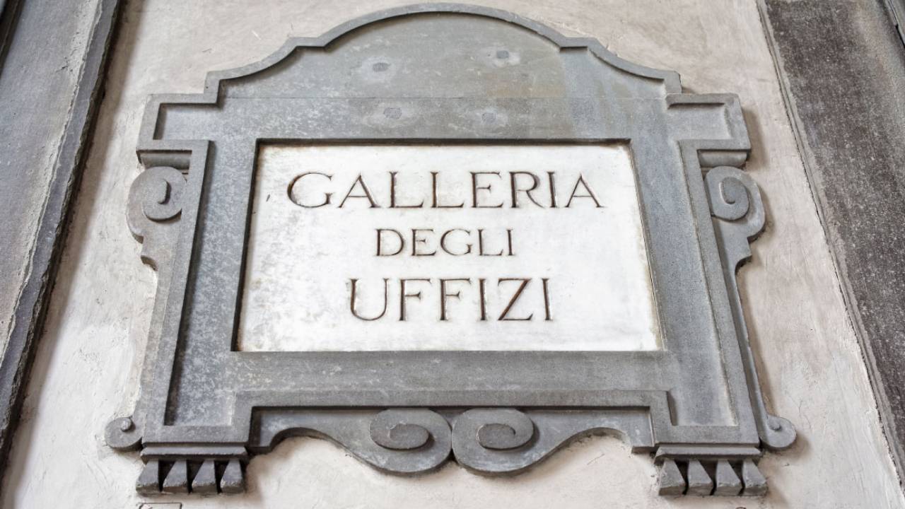 Uffizi Gallery sign