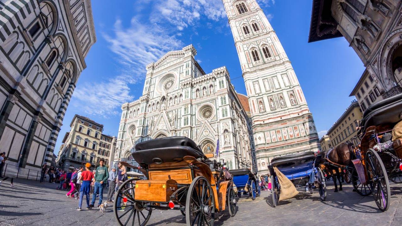 Duomo view from the street of Florence