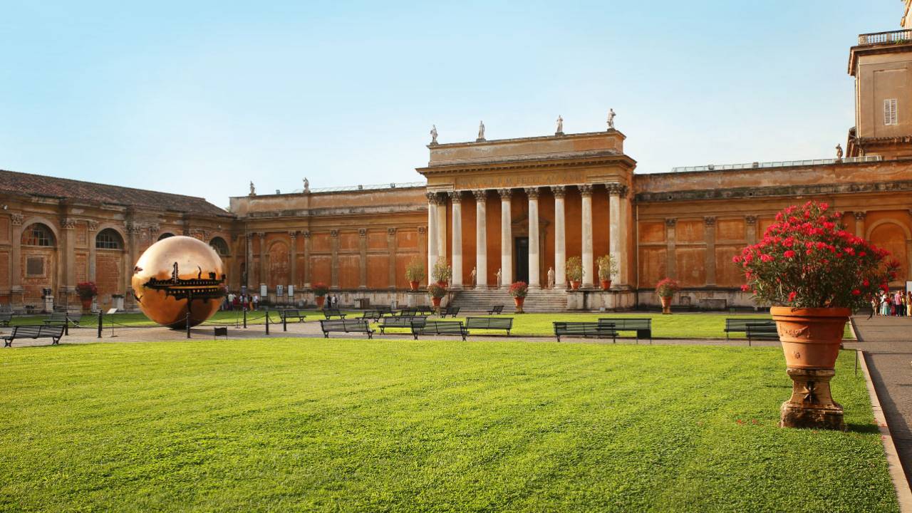 Vatican museum view from the garden