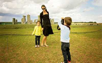 Family at Stonehenge 