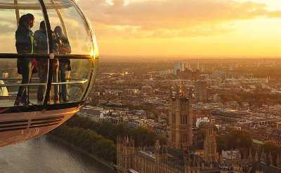 london eye sunset