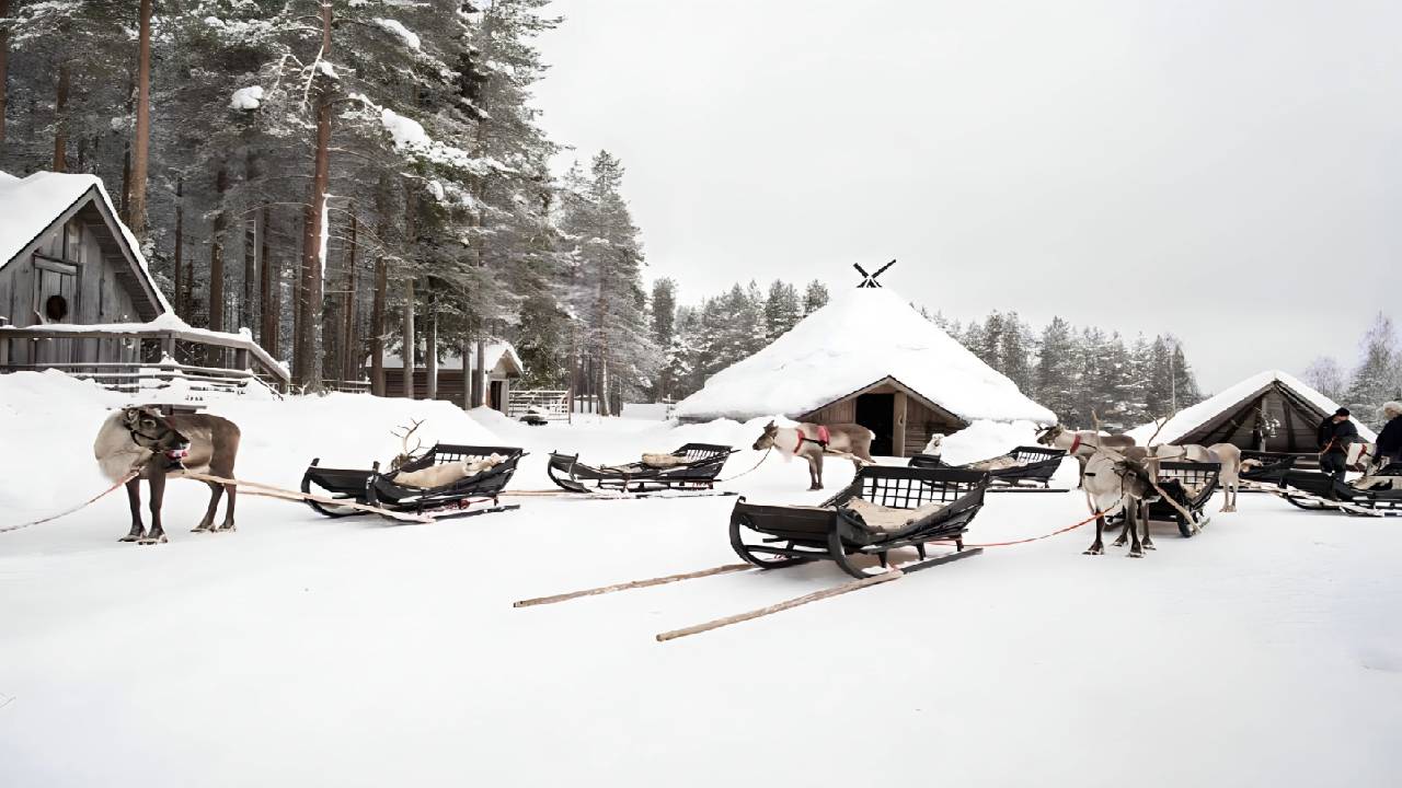 Reindeer Safari at a 200-Year-Old Farm & 2.5 km Sled Ride