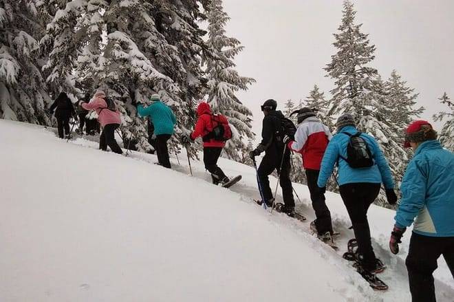 SNOWSHOEING The white walk